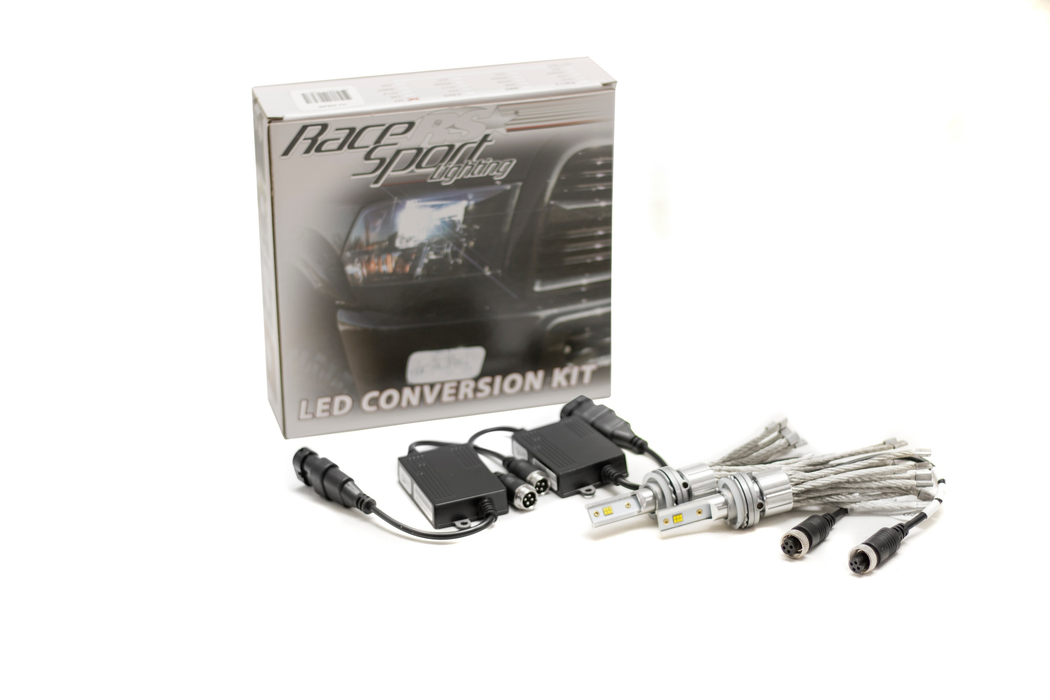 Race Sport H11G4LED - H11 GEN4� LED Headlight Conversion Kit with 360 clock-able base, Focus Optics, and copper stranded rope heat sinks - Patent Approved Design
