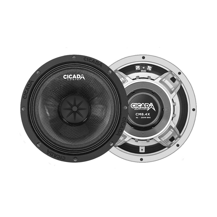 Cicada Audio - CM8.4X - MidBass - Carbon Matrix Cone - 8-inch - 4Ω
