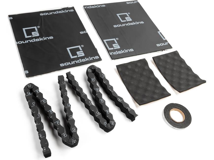 Soundskins  - SSK-SQSK - Sound deadening kit featuring (2x)Speaker Kit sheets, RingsV3, baffles, Strip Tape 3' L × 3/8" W