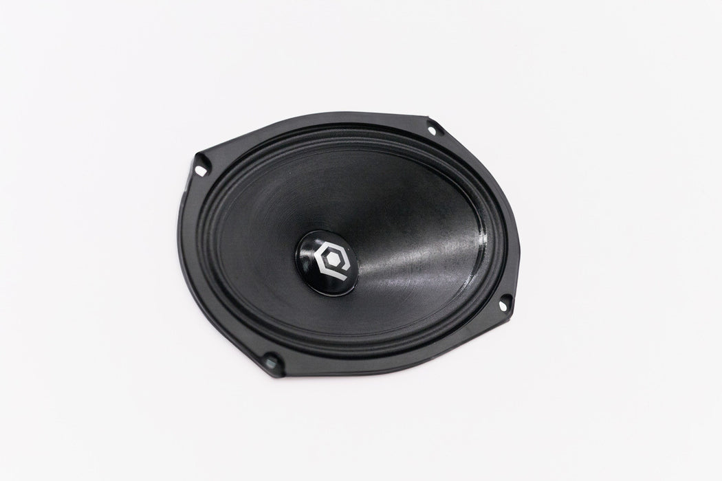 SoundQubed - HDS-MB69-4 - 6x9" midbass with dome cap WATER RESISTANT - 1.5" 4 ohm Voice Coil - 150w/300w
Frequency Response 60Hz - 10KHz