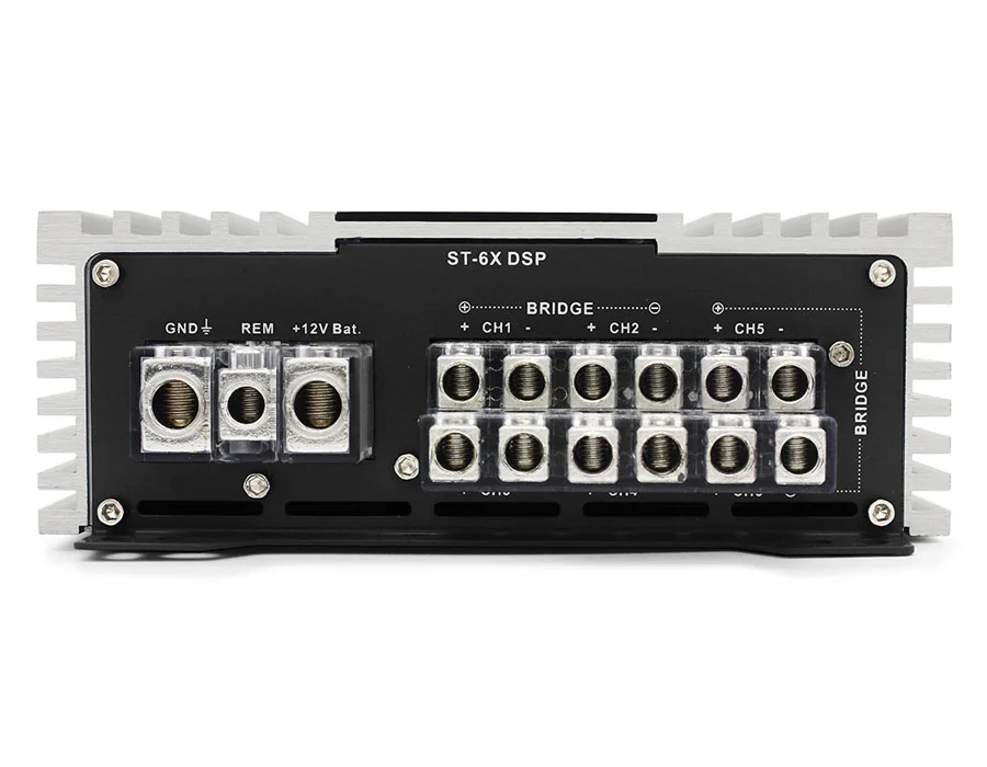 Zapco - ST-6X DSP III - Class AB, 6-Ch, DSP, optional HD-BT Power 2Ω: 6 x 130W, 4Ω: 6 x 100W