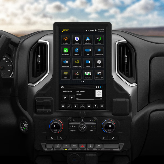 Stinger SRX-GM19128 - 12.8'' Infotainment System 2019-2023 GMC/SILVERADO HD CarPlay/Android Auto 4 camera input has to have IOR Code (Not compatible with Bose)
