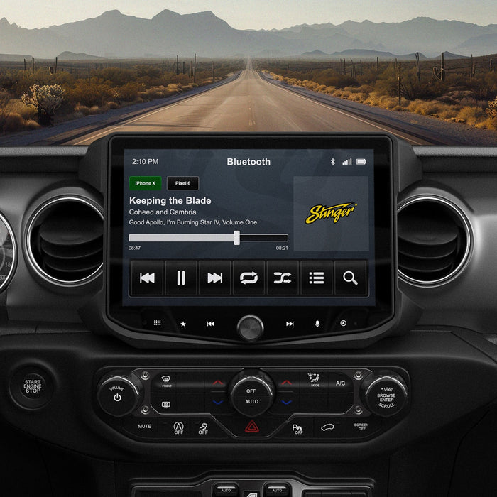 Stinger - H10JW18HP - HEIGH10+ Jeep Wrangler JL (2018-2023)/Gladiator JT (2020-2023) 10" Radio Fully Integrated Kit (IX210-SR-DF & SRK-JW18HX)