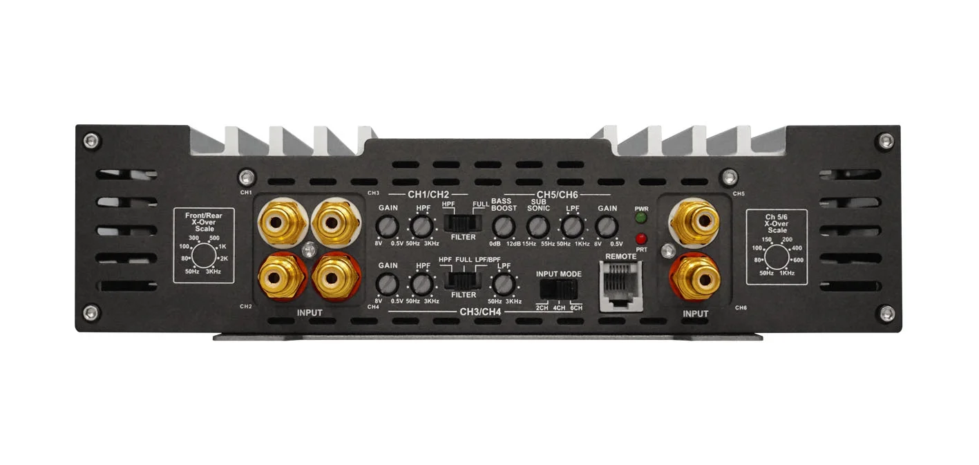 Zapco - Z-150.6 SP - Class AB, 6-Ch Power 2Ω: 6 x 275W, 4Ω: 6 x 165W