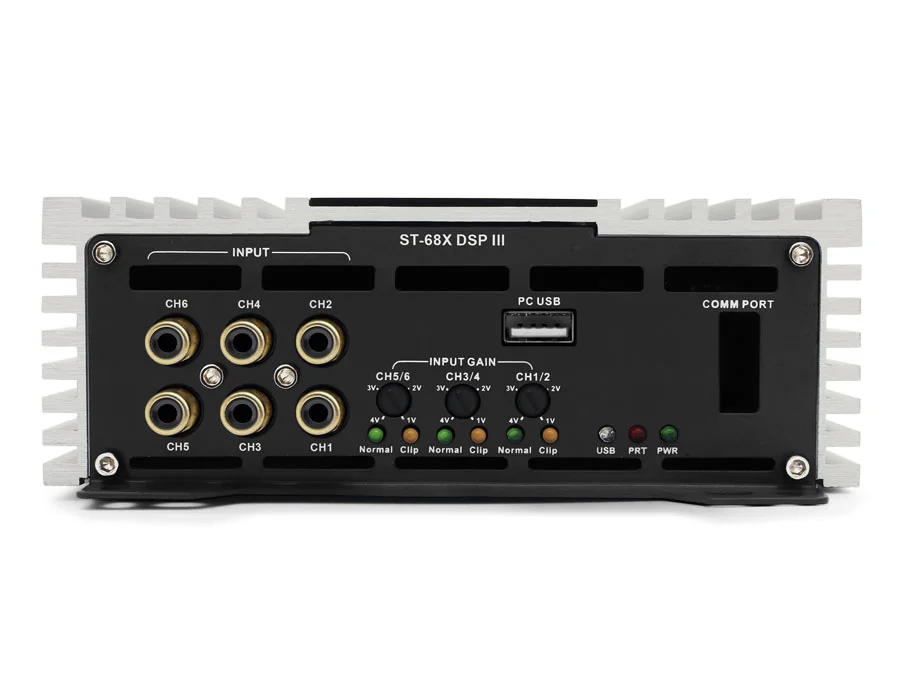 Zapco - ST-68X DSP III - Class AB, 4-Ch, DSP, optional HD-BT Power 2Ω: 4 x 35W, 4Ω: 4 x 25W