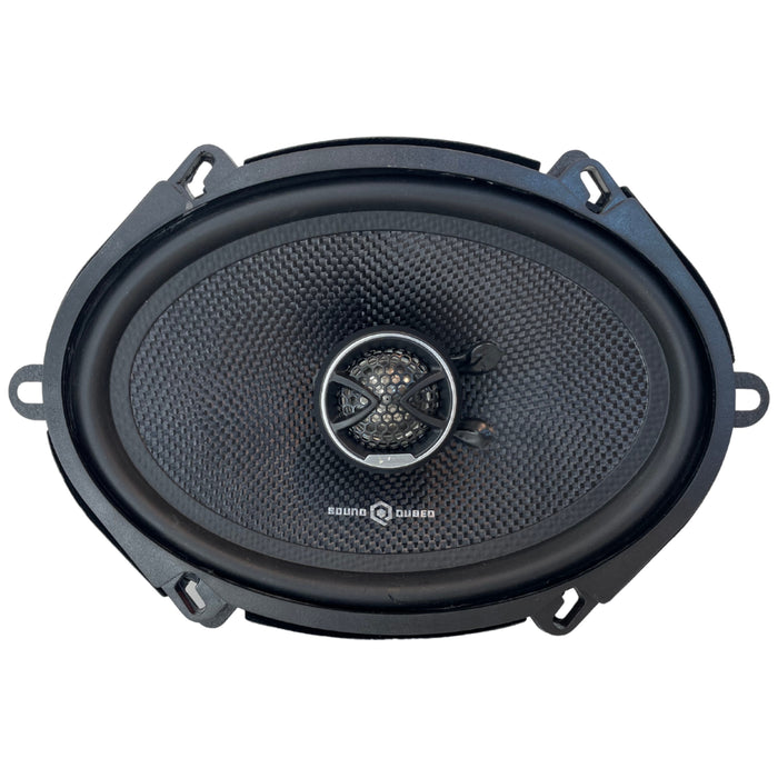 SoundQubed - HDX-CX57 - 2-way 5x7" coaxial speaker - Carbon Fiber - 4 ohm 70w/210w - with grills