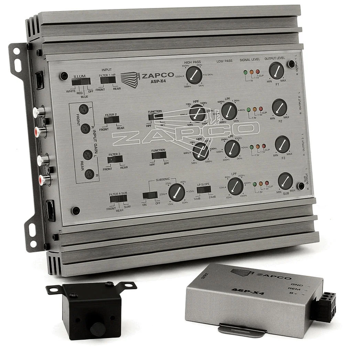 Zapco - ASP-X4 - 2/3/4-Way Electronic Crossover 9.5V Line Driver
