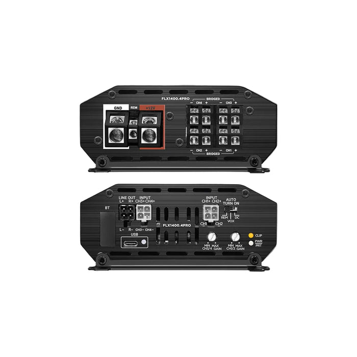 Cicada Audio - FLX1400.4PRO - 4 x 350 @ 2Ω Amplifier w/ Dialed DSP Processor  with new Dialed DSP Software