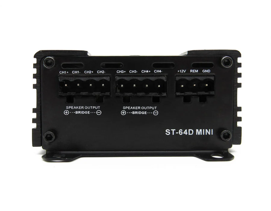 Zapco - ST-64D SQ MINI - Class D, 4-Ch, optional HD-BT Power 2Ω: 4 x 75W, 4Ω: 4 x 50W