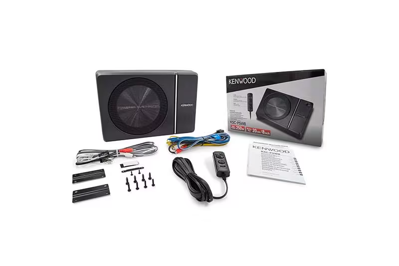 Kenwood - KSC-PSW8 - Compact Powered Subwoofer, 250W Max power, Remote Control