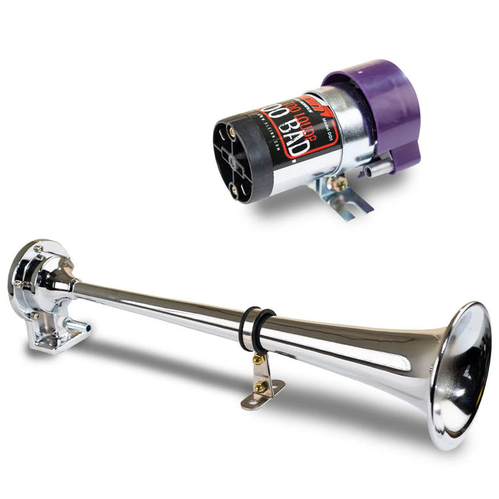 Kleinn - 6127 - 15 Inch chrome plated zinc alloy air horn with mini direct drive compressor