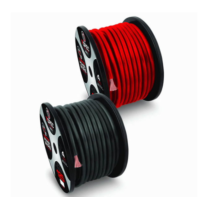 T-SPEC - V12PW-4100 - 4 AWG 100FT MATTE RED OFC POWER WIRE - v12 SERIES