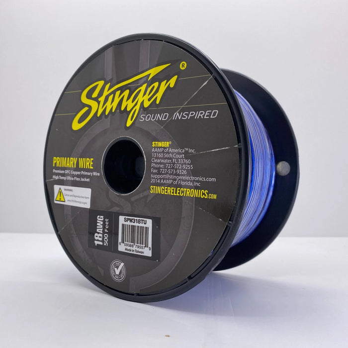 Stinger - SPW318TU - TRANSLUCENT BLUE 18GA 500FT