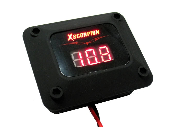XScorpion - DVM23BR - XSCORPIAN Red Digital Volt Meter Black Square