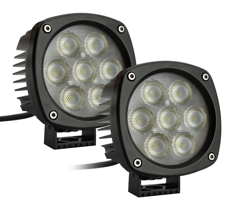 Race Sport RS4CREE35W2 - Professional Grade HD Series  4.3in Round Cree LED Spot Light (Pair) with Dual Output Harness included