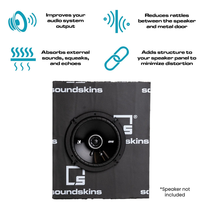 Soundskins  - SSK-SQSK - Sound deadening kit featuring (2x)Speaker Kit sheets, RingsV3, baffles, Strip Tape 3' L × 3/8" W