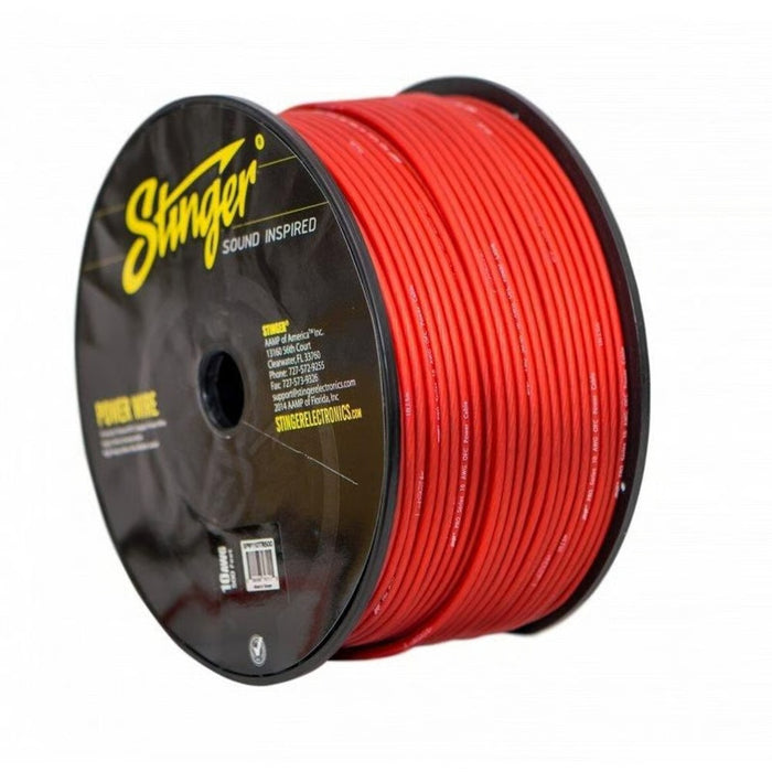 Stinger - SPW110TR500 - 10 GA RED POWER WIRE PRO 500FT