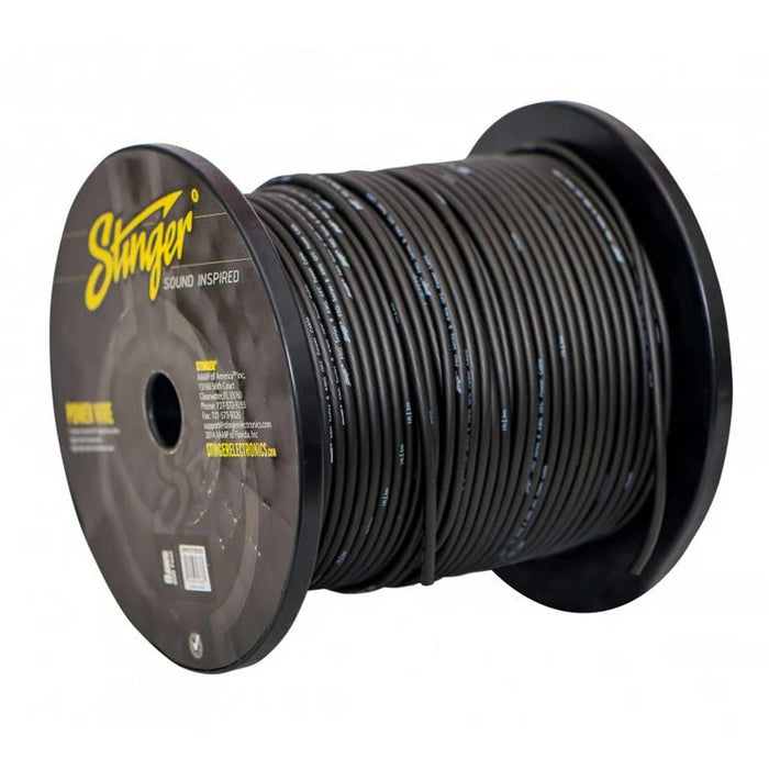 Stinger - SPW18TB500 - 8 GA BLACK POWER WIRE PRO 500FT