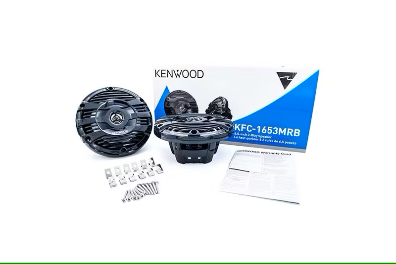 Kenwood - KFC-1653MRB - 6.5" 2-way Marine Speaker System (Black), 150W Max Power